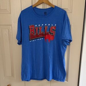 NFL Buffalo Bills Blue and Red Short Sleeve Tee
